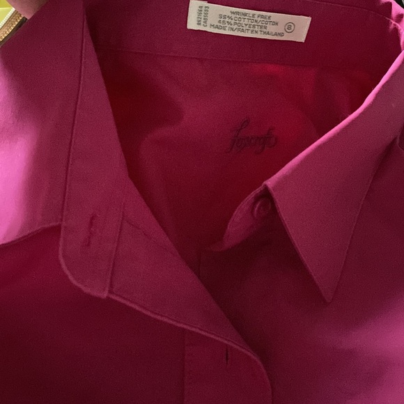 Foxcroft pink button down blouse size 8 - Picture 5 of 7